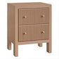 Jayla Small 2-Drawer Bedside Table in Mocha Mousse - Chocolate Wood