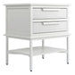MORETTI 2-DRAWER BEDSIDE TABLE SATIN WHITE SMALL - MyChocolateWood