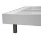 Snowdon Acacia Art Deco Bed in White - Chocolate Wood