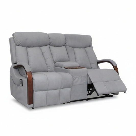 Vorn Fabric 2-Seater Lift Chair / Recliner Sofa with Console in Graphite