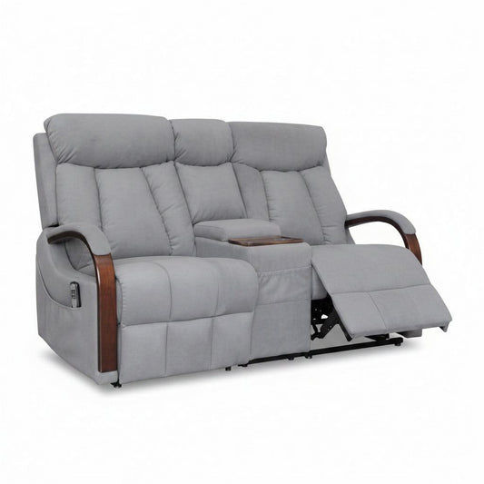 Vorn Fabric 2-Seater Lift Chair / Recliner Sofa with Console in Graphite
