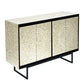 VANYA  MOTHER OF PEARL HAND INLAY 2-DOOR 4-SHELF SIDEBOARD/BUFFET - MyChocolateWood