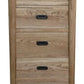 FITAN SOLID OAK  5-DRAWER TALLBOY CHEST OF 5 DRAWERS NATURAL - MyChocolateWood