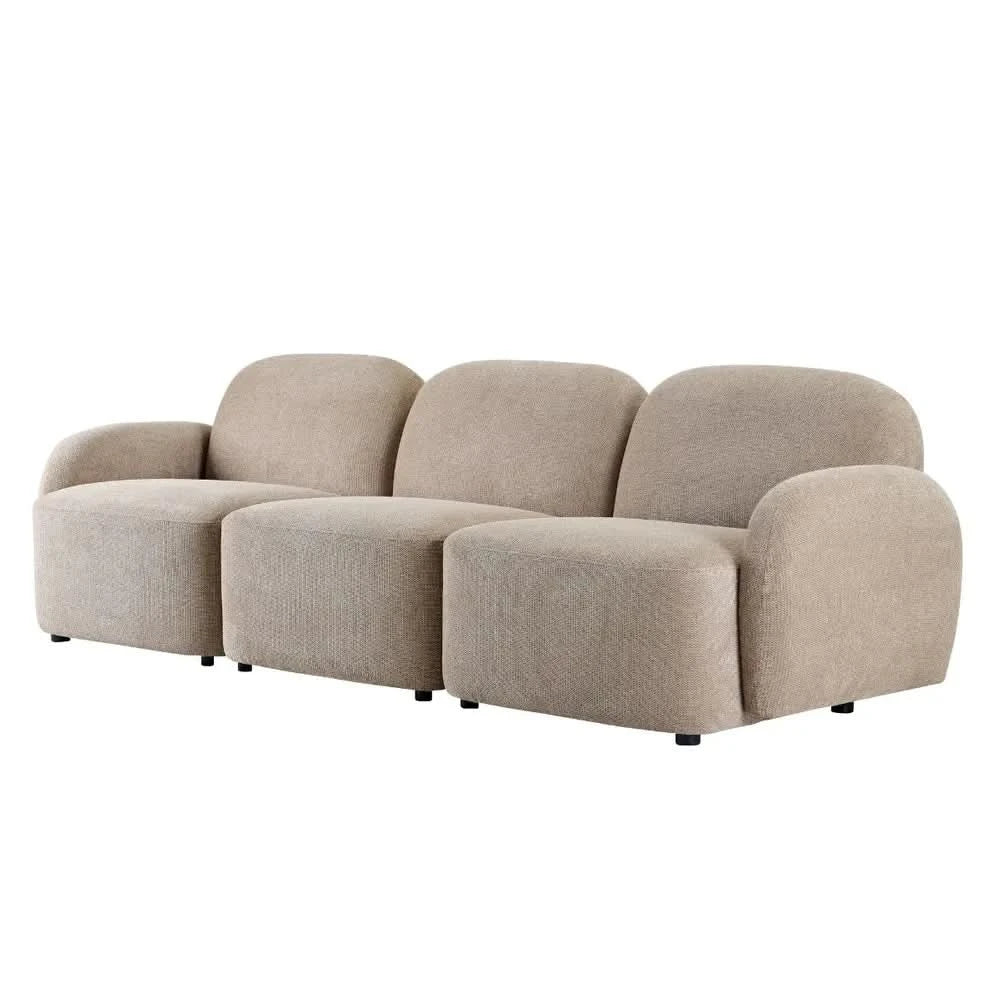 LORELEI  3-SEATER MODULAR SOFA CHENILLE - TAUPE - MyChocolateWood