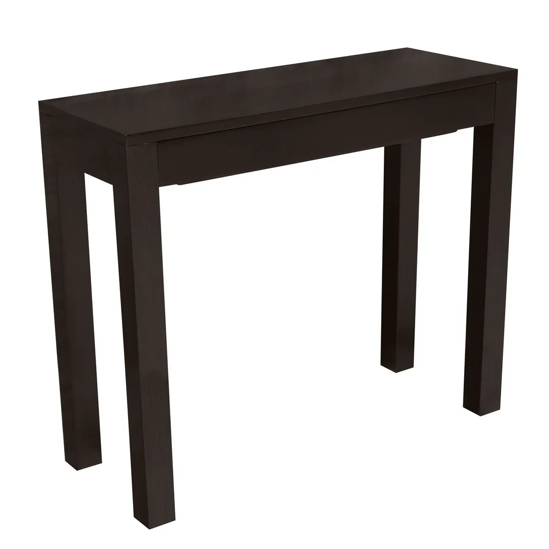 Tanaka Solid Mahogany Console Table 90cm with 1 Hidden Drawer in Chocolate - Chocolate Wood