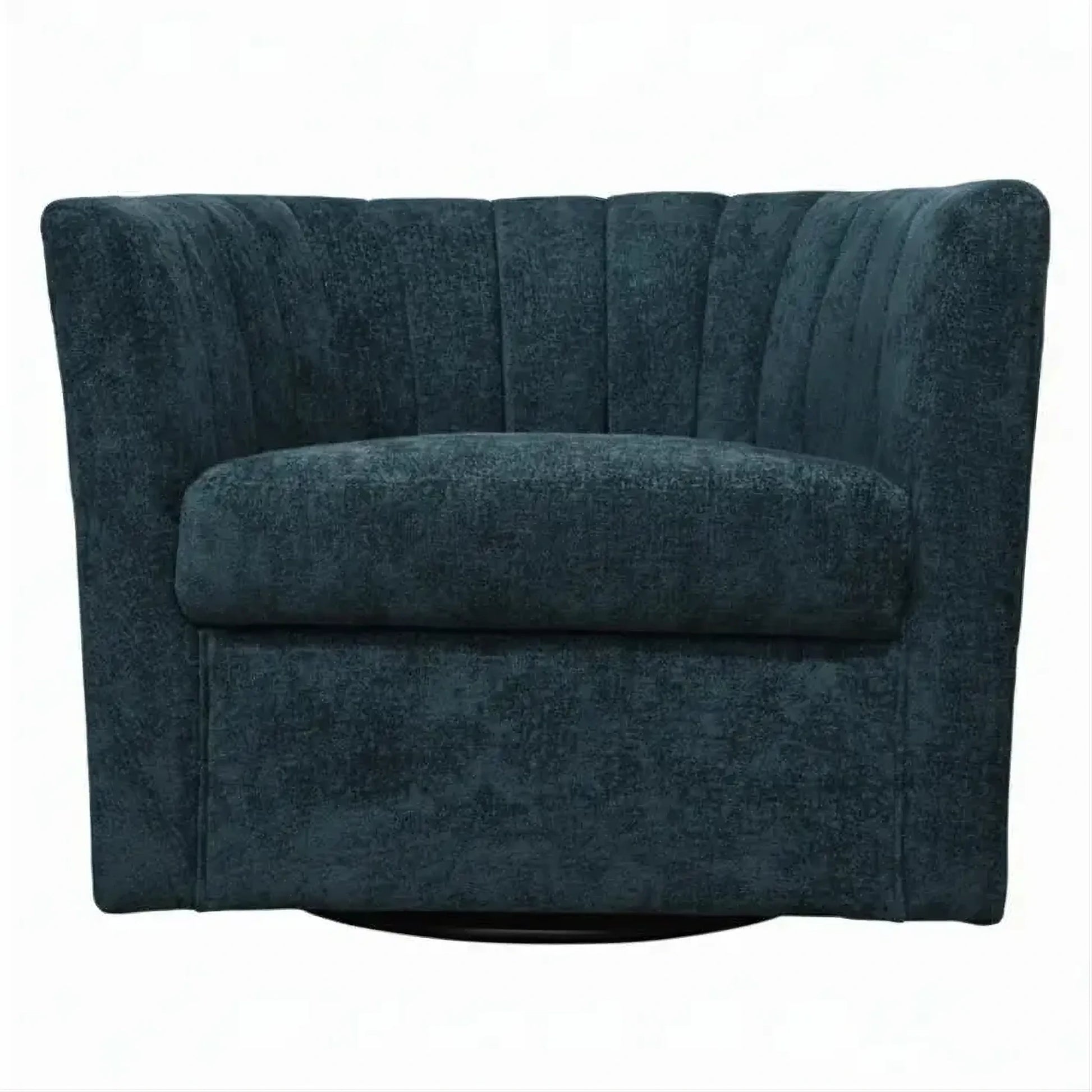 Winthrop Swivel Armchair in Teal Chenille angle