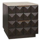 HAMPSHIRE TRAVERTINE/SMOKED OAK 2-DRAWER BEDSIDE TABLE - MyChocolateWood