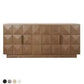 HAMPSHIRE RIVER BROWN MARBLE TOP/WALNUT 4-DOOR BUFFET/SIDEBOARD - - MyChocolateWood