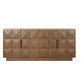 HAMPSHIRE WHITE MARBLE/WALNUT 4-DOOR BUFFET/SIDEBOARD - - MyChocolateWood