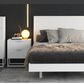 FARAH 4 PIECE SOLID ACACIA BEDROOM SUITE: KING BED, 2X BEDSIDES,TALLBOY WHITE