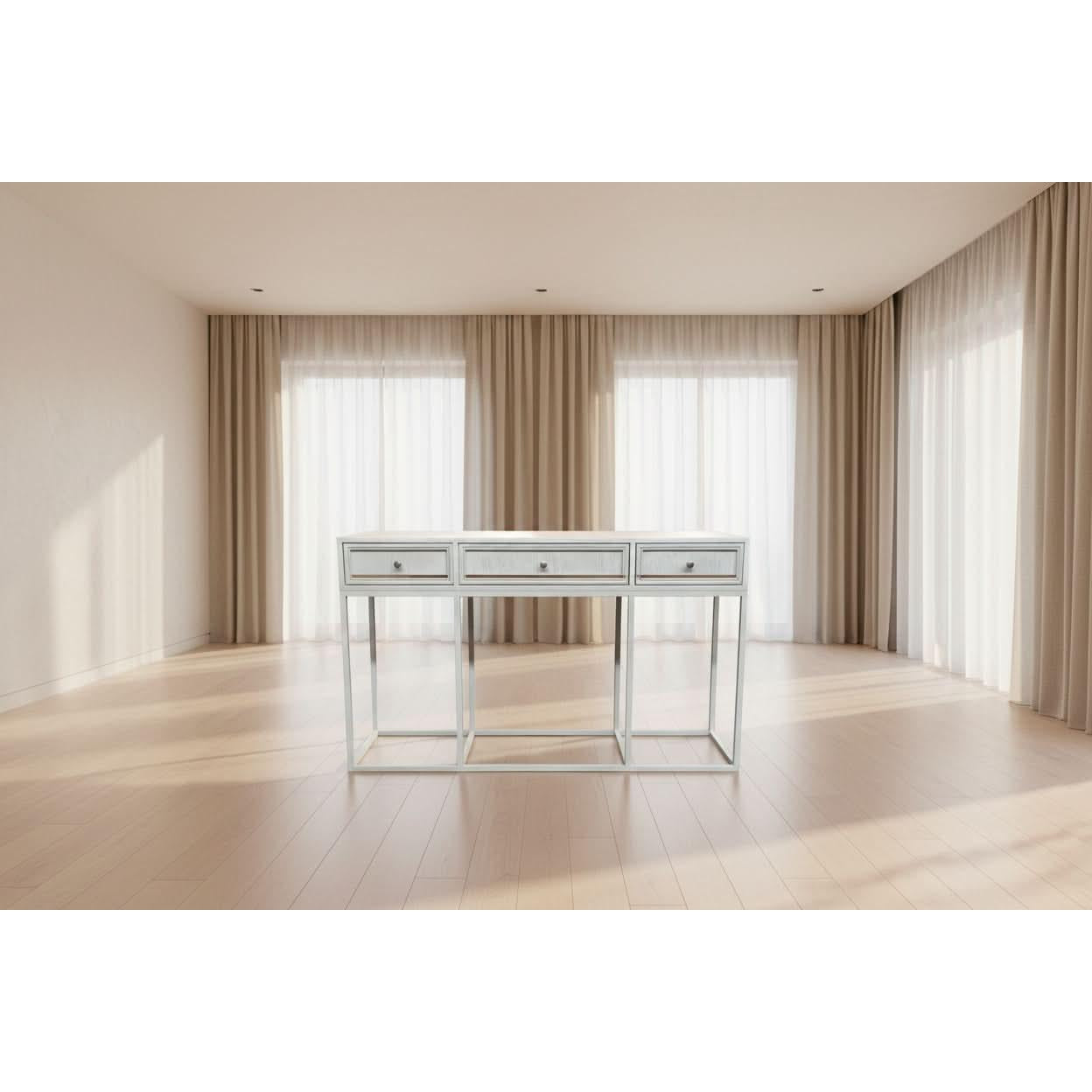 DIMANTA DESIGNER  3-DRAWER HALL TABLE/CONSOLE TABLE WHITE (Copy) - MyChocolateWood