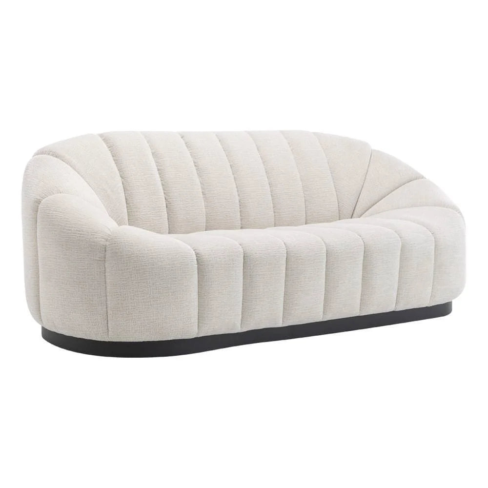 MADELEY 2.5-SEATER CHENILLE SOFA CREAM - MyChocolateWood