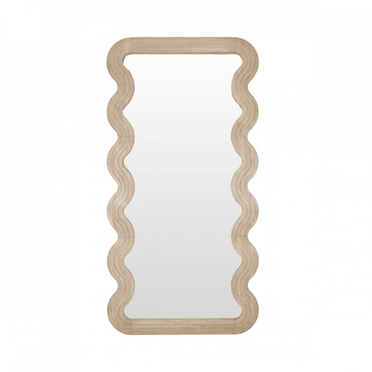 SHIMMY TALL MIRROR NATURAL MINDI WOOD FRAME - MyChocolateWood