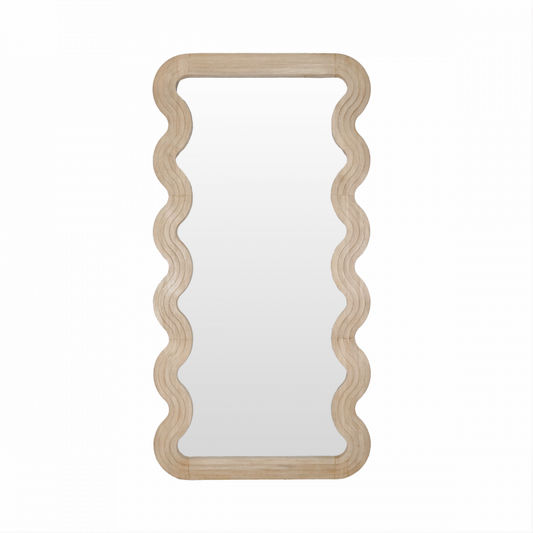 SHIMMY TALL MIRROR NATURAL MINDI WOOD FRAME - MyChocolateWood