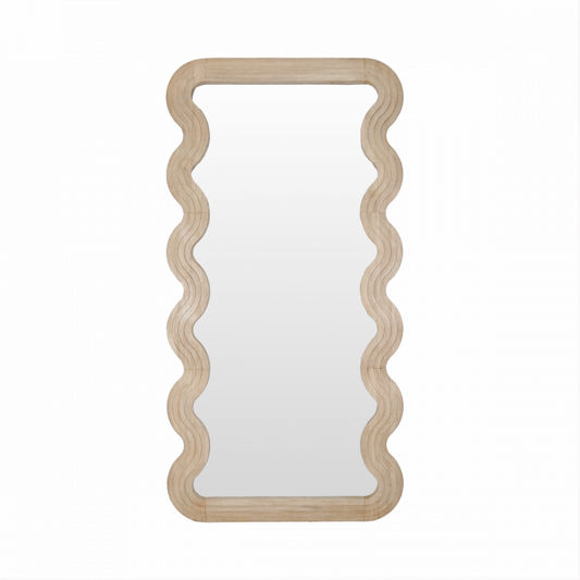 SHIMMY TALL MIRROR NATURAL MINDI WOOD FRAME