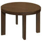 Apollo Solid Mindi Timber Round Dining Table 110cm in Walnut - Chocolate Wood