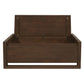 Jasper Solid Mindi Storage Bench in Walnut - Chocolate Wood