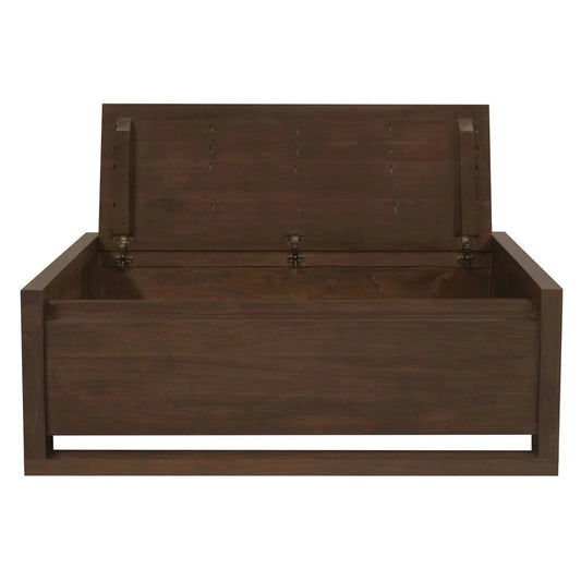 JASPER SOLID MINDI TIMBER STORAGE BENCH/BLANKET BOX WALNUT - MyChocolateWood