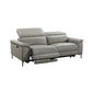 BRITTAS LEATHER 3-SEATER ELECTRIC RECLINER SOFA - GREY - MyChocolateWood