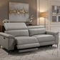 BRITTAS LEATHER 3-SEATER ELECTRIC RECLINER SOFA - GREY - MyChocolateWood