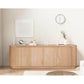 REMY NATURAL ASH 4 DOOR BUFFET SIDEBOARD IN NATURAL ASH COLOUR 240CM - MyChocolateWood