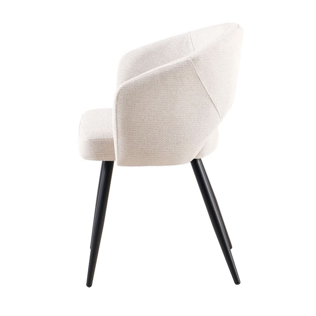 AIMAR FABRIC DINING CHAIR BEIGE COLOUR - MyChocolateWood