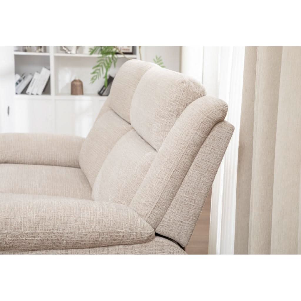 ALLOA FABRIC 2-SEATER ELECTRIC RECLINER SOFA BEIGE - MyChocolateWood