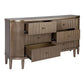 DIANNA MARBLE ART DECO 6 DRAWER CHEST OF DRAWERS ACCENT CHEST ANTIQUE GOLD - MyChocolateWood