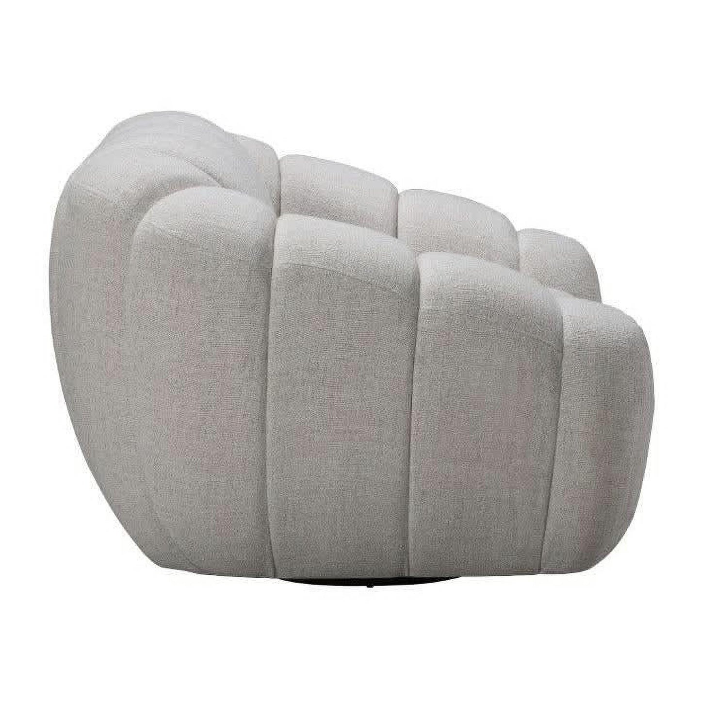 BRIELLE FABRIC ARMCHAIR 1 SINGLE SOFA WITH 360 DEGREE SWIVEL BEIGE