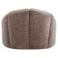 Madeley Chenille Swivel Occasional Chair in Mink - Chocolate Wood