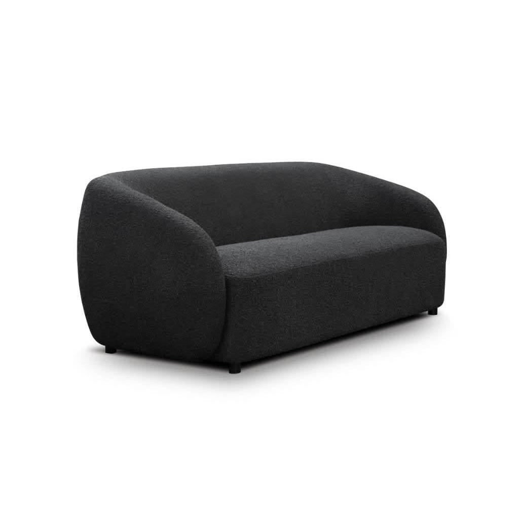 SUKI BOUCLE 3-SEATER SOFA CHARCOAL - MyChocolateWood