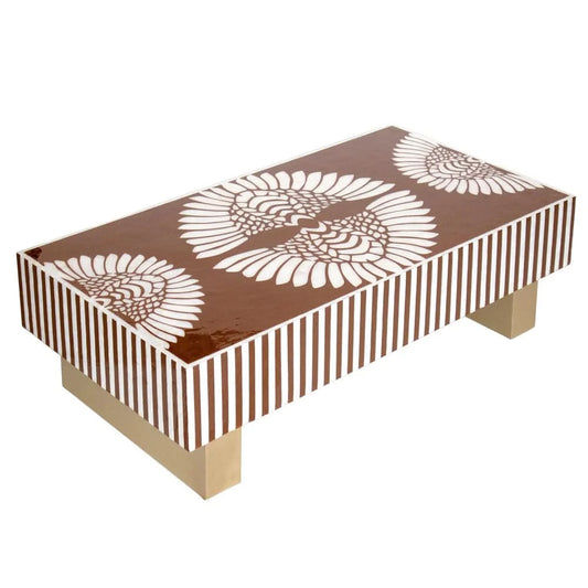 ARIA MOTHER OF PEARL HAND INLAY COFFEE TABLE - MyChocolateWood