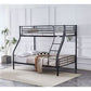 Curzon Single Over Double Bunk Beds in Black - Chocolate Wood
