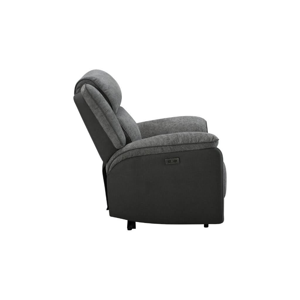 COLVOS 1-SEATER ELECTRIC RECLINER SOFA GRAPHITE COLOUR - MyChocolateWood