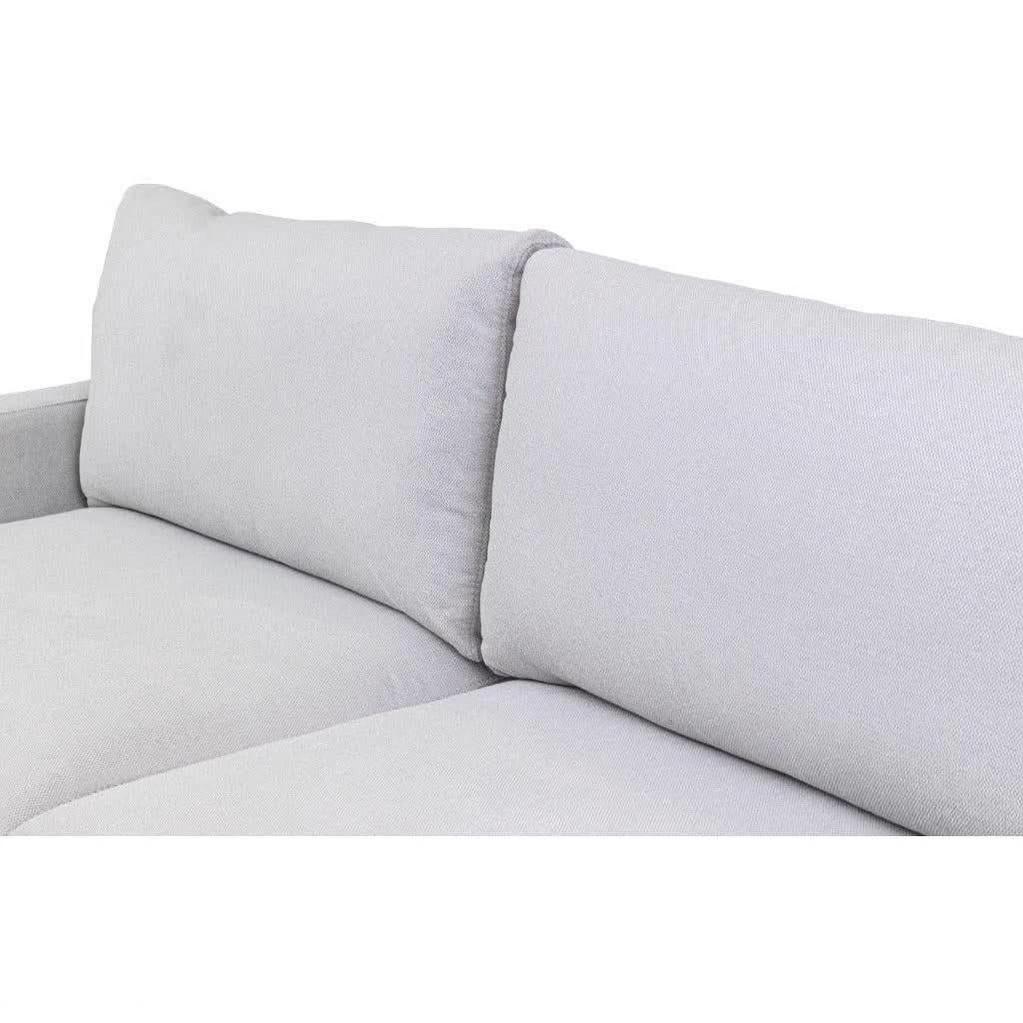 Kirton Fabric Sofa, 2-Seater in Light Grey - Chocolate Wood