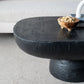 BARDOT OVAL CEMENT COFFEE TABLE BLACK - MyChocolateWood