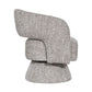 LESTER FABRIC ACCENT ARMCHAIR 360 DEGREE SWIVEL ALMOND - MyChocolateWood