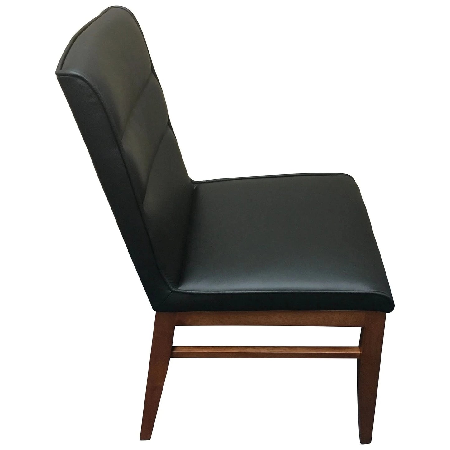 MORROW LEATHER DINING CHAIR BLACK/BLACKWOOD - MyChocolateWood