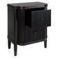 DIANNA 2-DRAWER  BEDSIDE TABLE SIDE TABLE LAMP TABLE /ACCENT TABLE ART DECO STYLE -  BLACK - MyChocolateWood