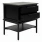 MORETTI 2-DRAWER BEDSIDE TABLE SATIN BLACK SMALL - MyChocolateWood