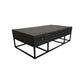 DIMANTA DESIGNER 6-DRAWER BLACK COFFEE TABLE - MyChocolateWood