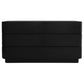Gatsby Solid Mindi Timber 6-Drawer Dresser / Chest of Drawers in Black - Chocolate Wood