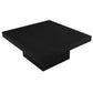 Hudson Solid Mindi Timber Square Coffee Table 90cm in Black - Chocolate Wood