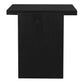 Hudson Solid Mindi Timber Block Side Table in Black - Chocolate Wood