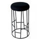 JACE BLACK STEEL BAR STOOL - BLACK LINEN - MyChocolateWood