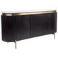 DENEUVE 3-DOOR BUFFET/SIDEBOARD BLACK WITH CARRARA MARBLE TOP - MyChocolateWood