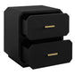 DELGARDO HAMPTON STYLE 2-DRAWER BEDSIDE TABLE BLACK - MyChocolateWood