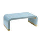 IMELDA MOTHER OF PEARL BLUE MINIMALIST COFFEE TABLE - MyChocolateWood