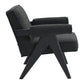 LAYTON BLACK ONYX BOUCLE ARMCHAIR/BLACK PAINTED WOOD FRAME - MyChocolateWood