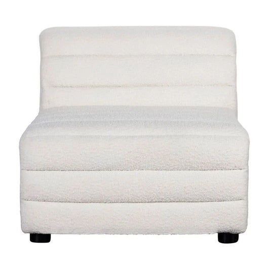 MEREDITH BOUCLE OCCASIONAL CHAIR LOUNGE CHAIR WHITE - MyChocolateWood